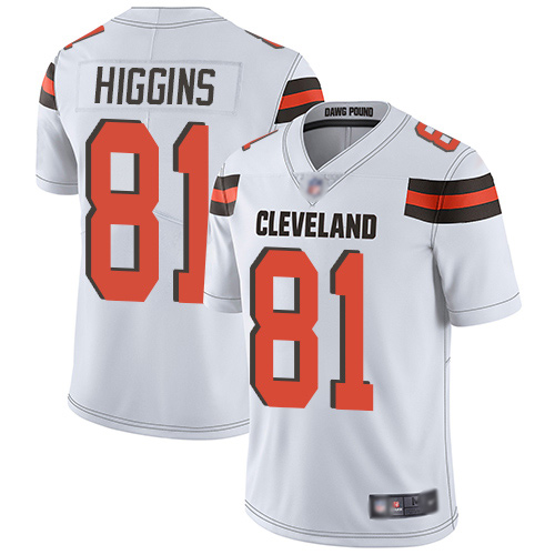 Cleveland Browns Rashard Higgins Men White Limited Jersey #81 NFL Football Road Vapor Untouchable